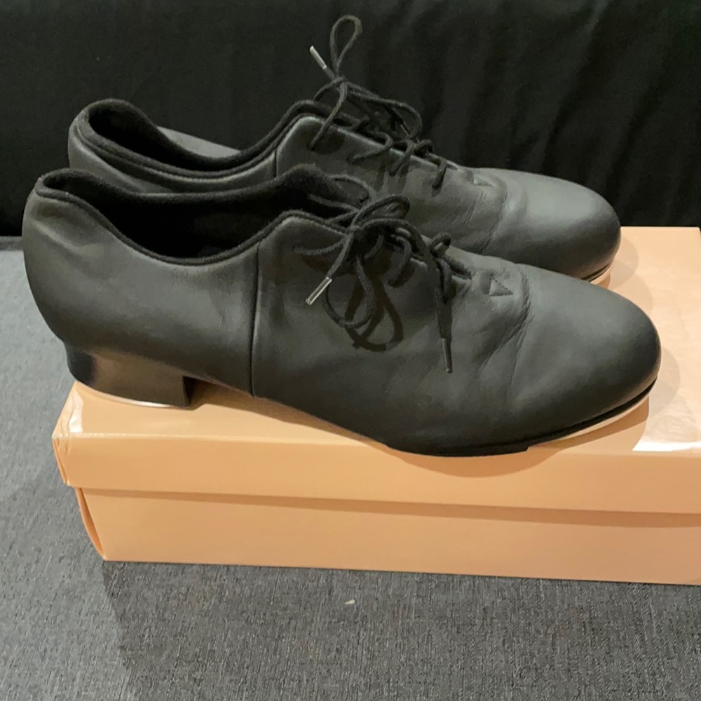 Black leather Tap dance shoes